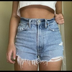 Abercrombie & Fitch High Waisted Denim Shorts